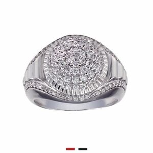 Sterling Silver 925 Rhodium Finish Dome CZ Ring 